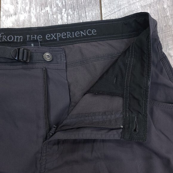 Prana Shorts Mens 36 Gray Zion Stretch Cargo Outdoor Performance Belted - Picture 5 of 8